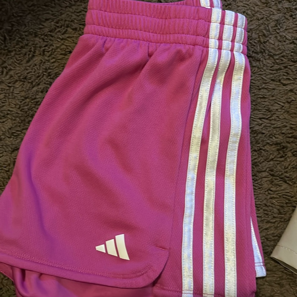 Pink adidas shorts